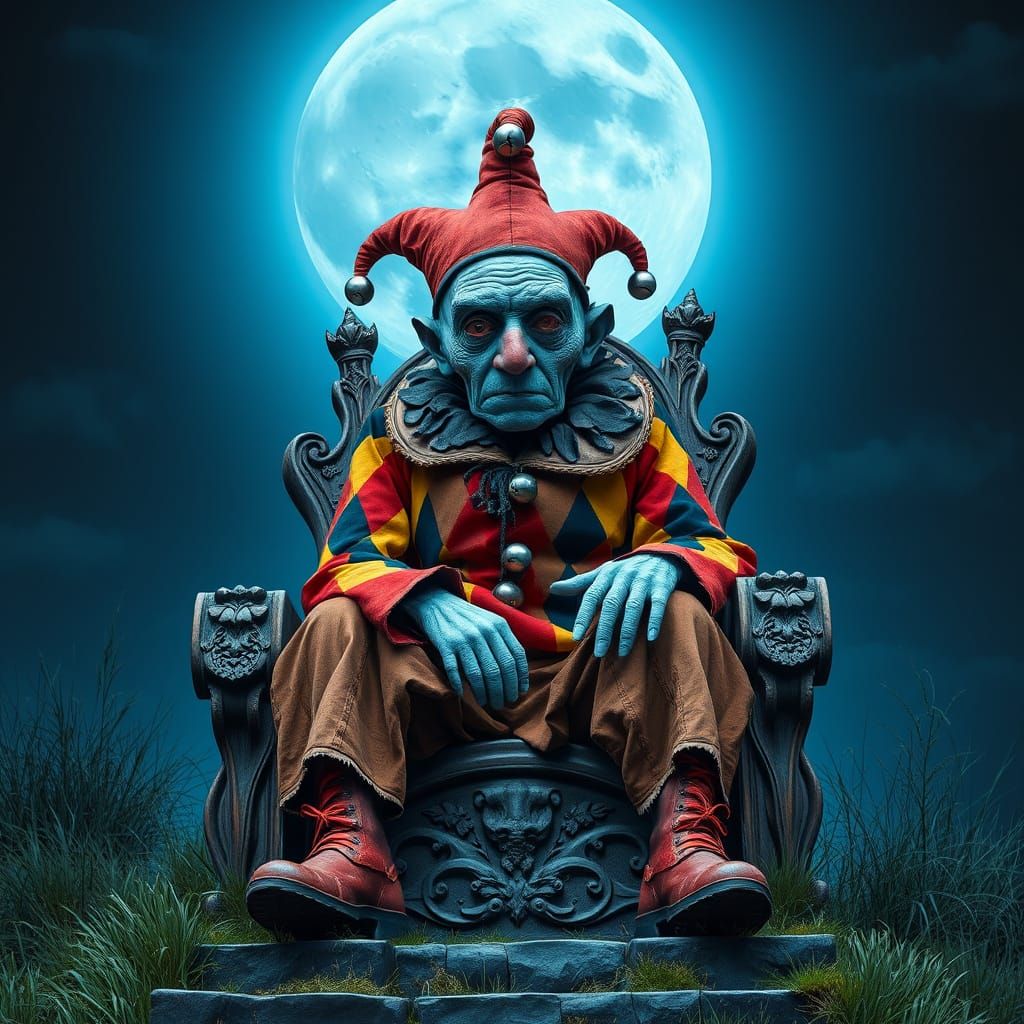 Ethereal Monarch with Poppy Red Eyes, Tattered Jester's Atti...