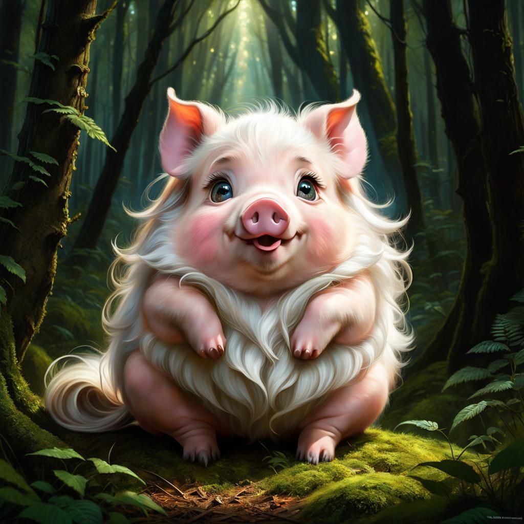 Whimsical Woodland Sprite in Dark Fantasy Style