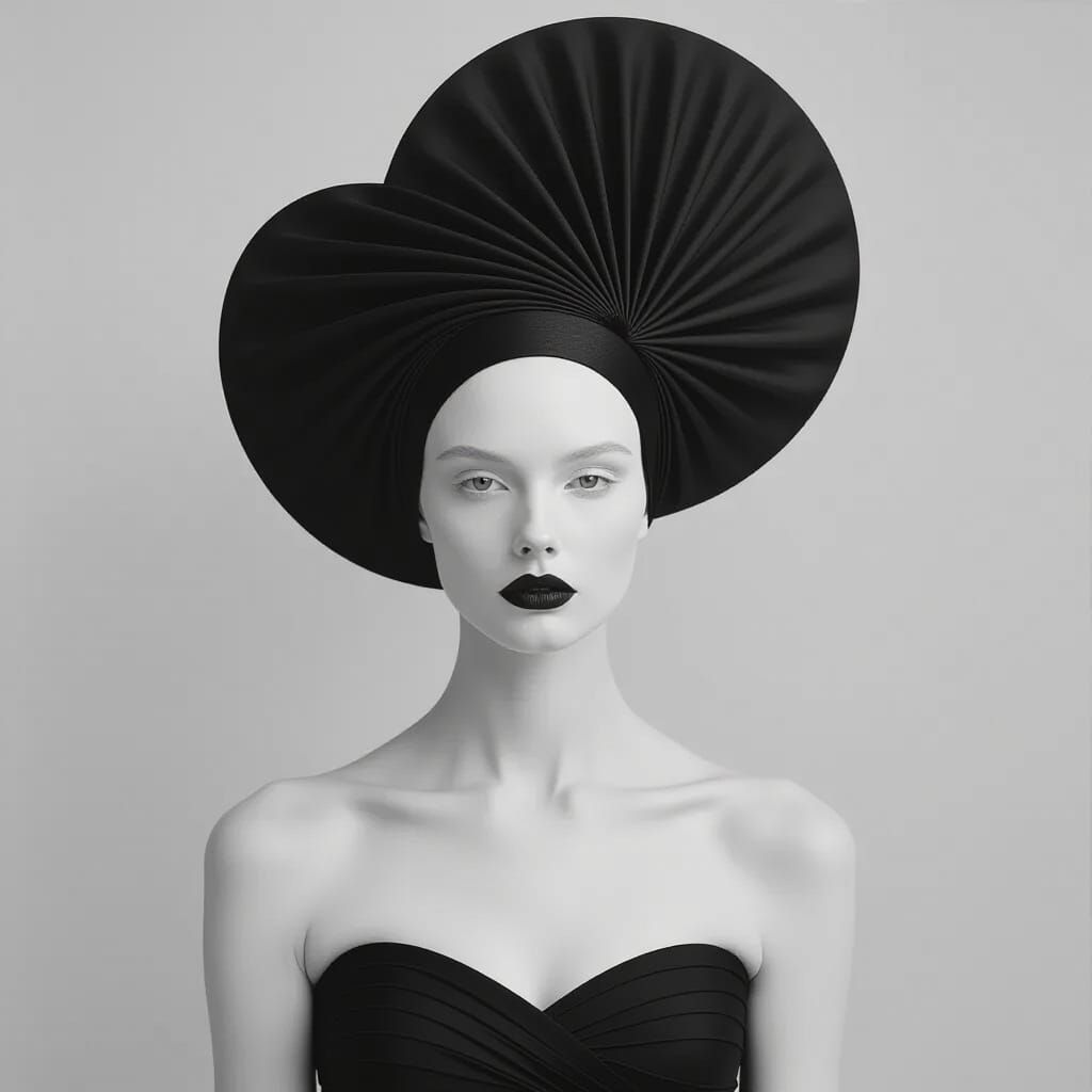 Surreal Minimalist Portrait in Black and White