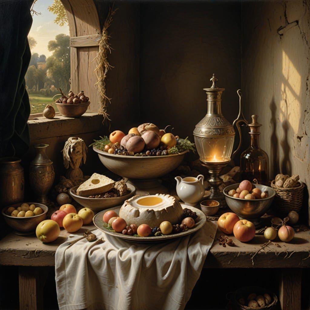 Vibrant Nativity Scene on a Delicate Plate