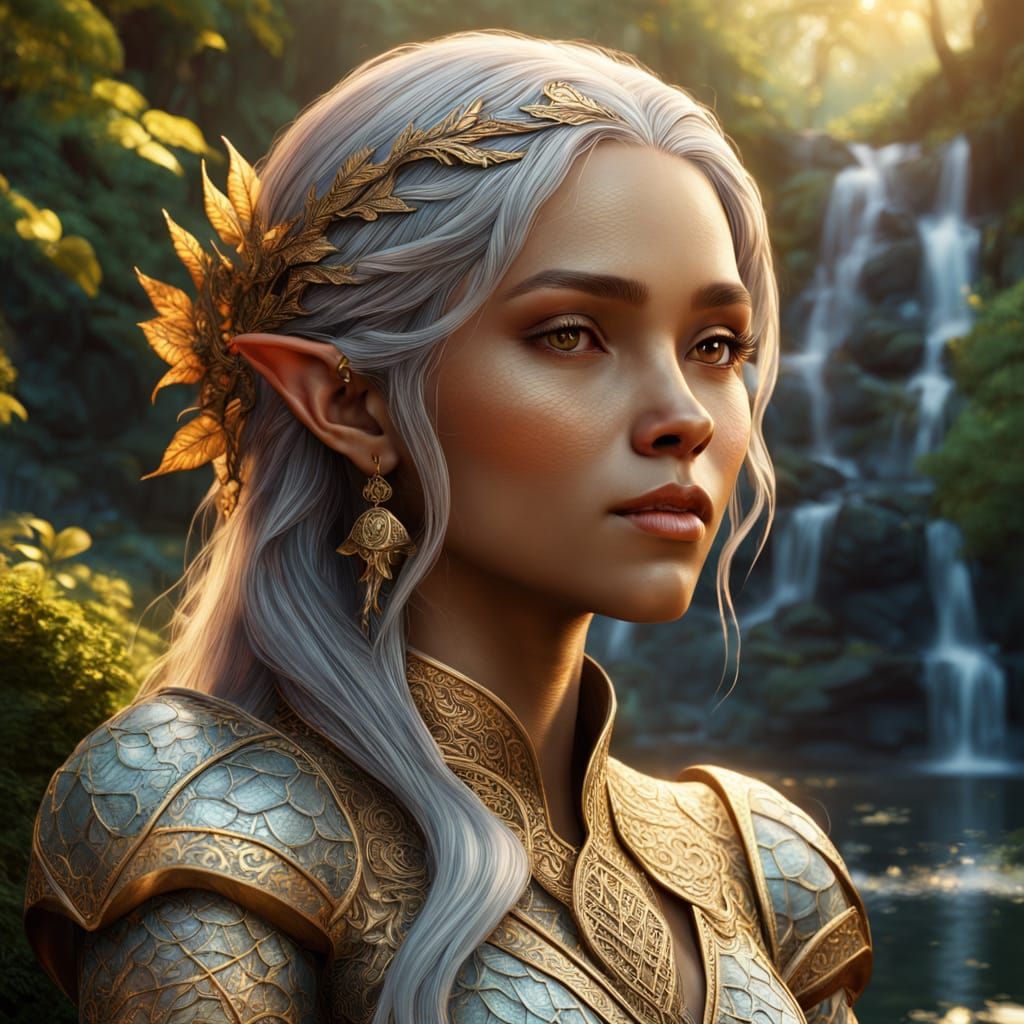 Ethereal Elf Maiden on Bronze Dodecahedron