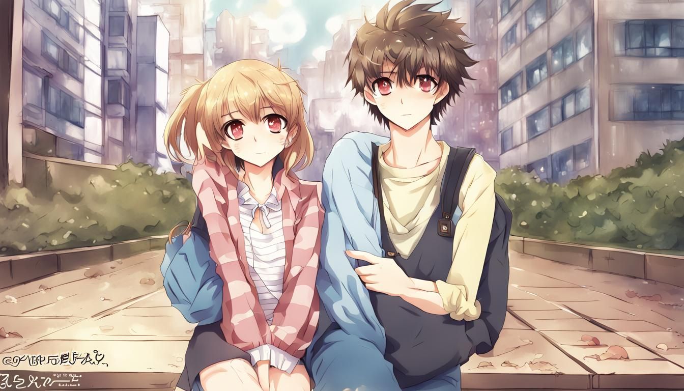 Young Anime Lovers Captured in a Key Visual Style
