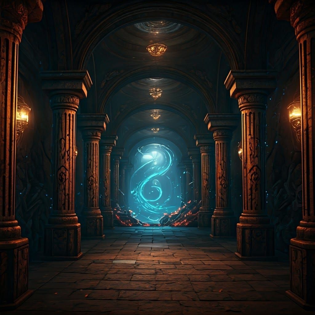 Enchanted Merguez Ad in Dimly Lit Metro - Fantasy Concept Ar...