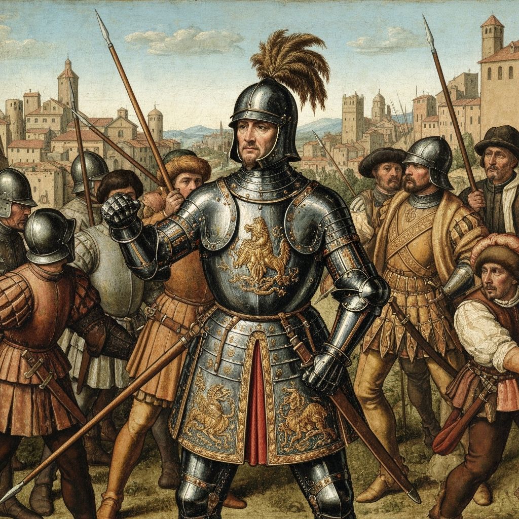 Medieval Knight in Renaissance Battle, Dürer Style