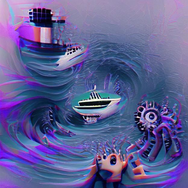 Fearsome, Intertwined Submarine Machines Emerge from Dark De...