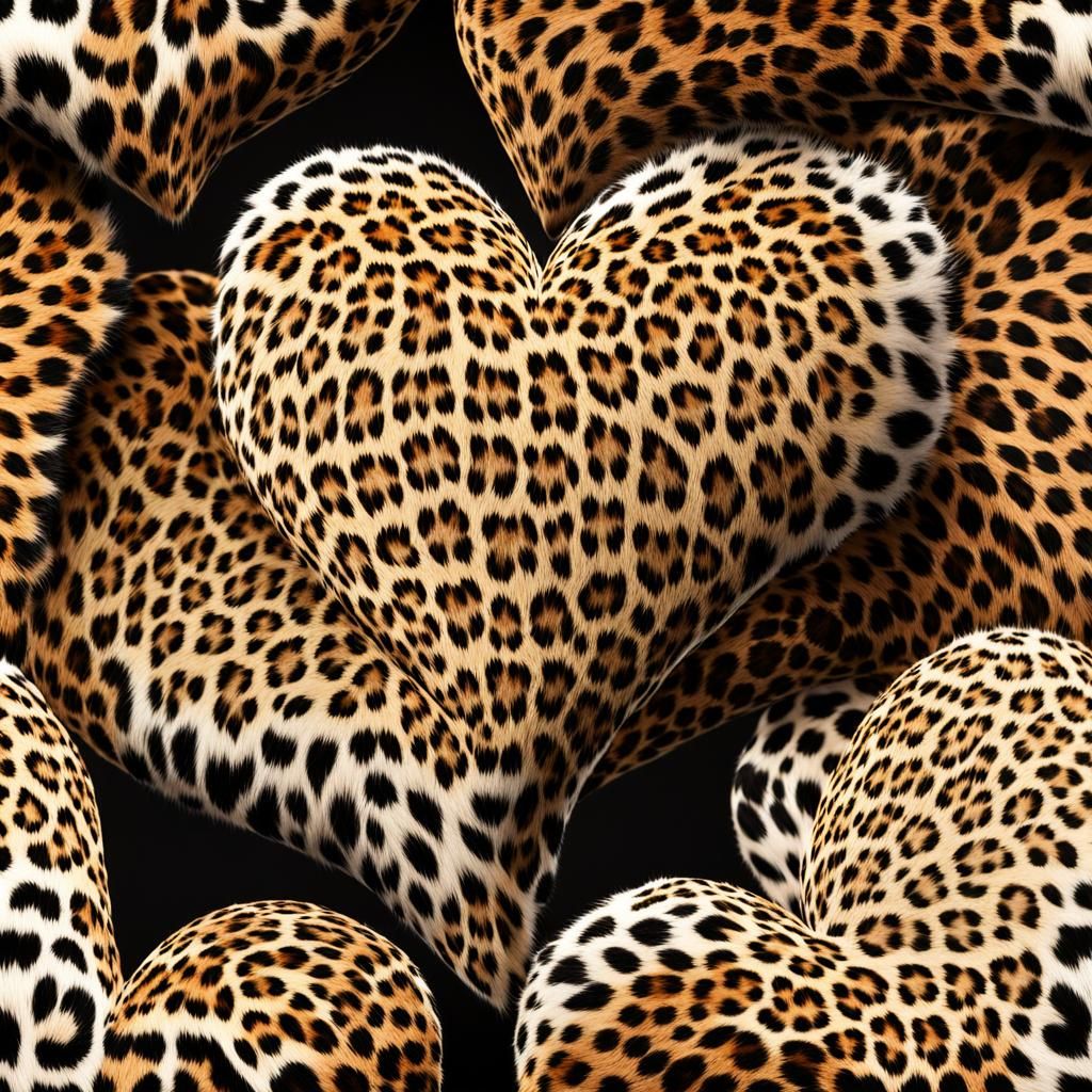 Leopard Heart in 3D Voluminous Form