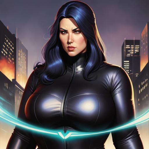 Sultry Comic Book Spy Girl in Exotic Art Style