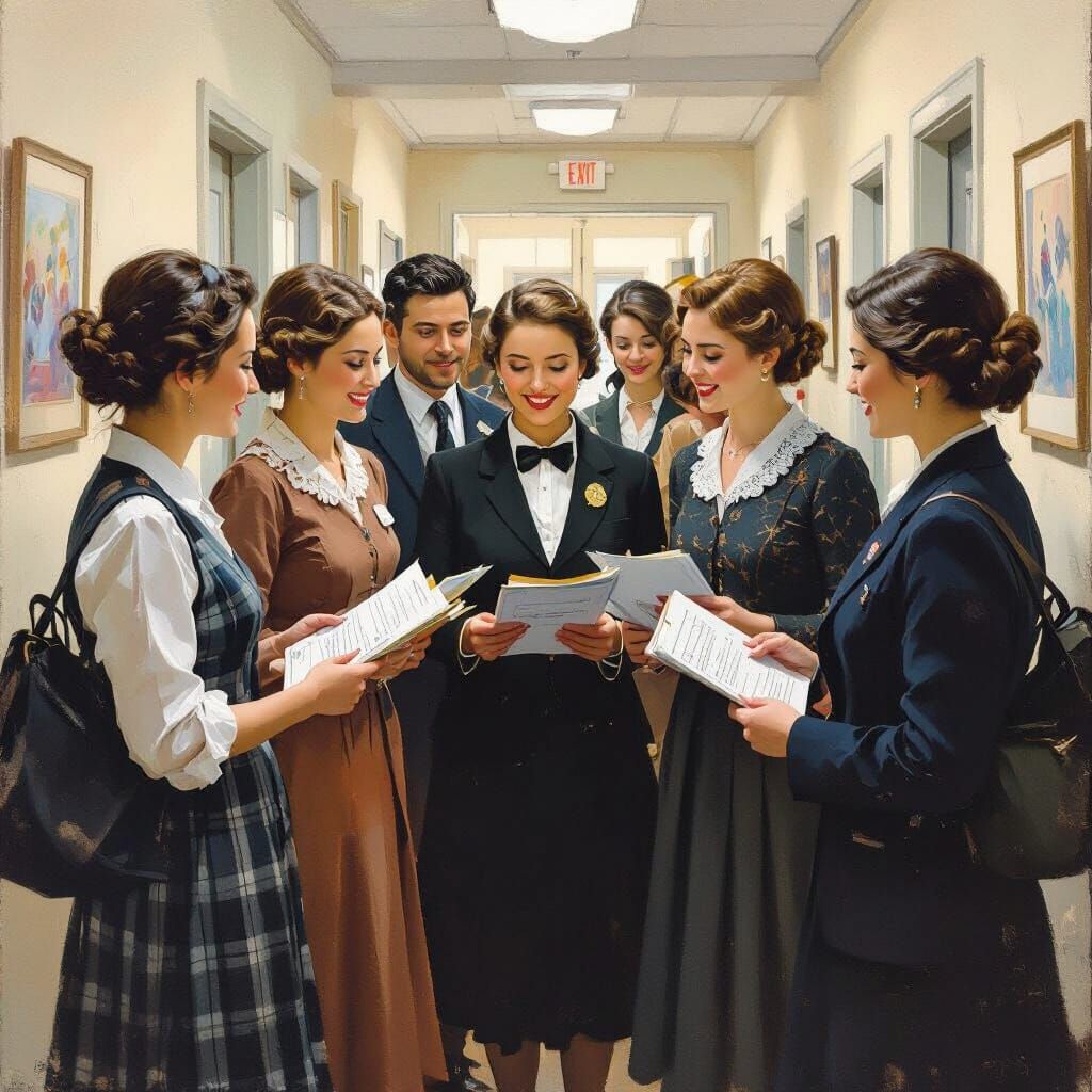 Teachers Distributing Schedules with Mixed Emotions