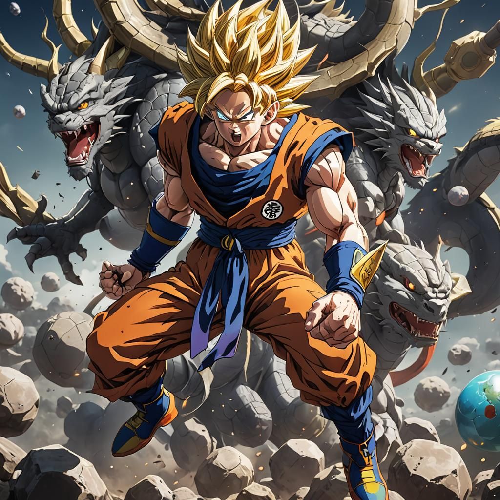 GOKU in Stunning 3D Anime Art Style