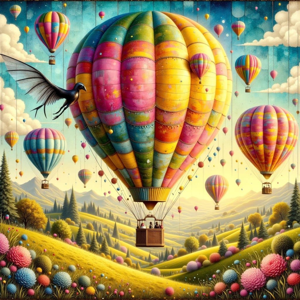 Whimsical Hot Air Balloon Festival at Dawn