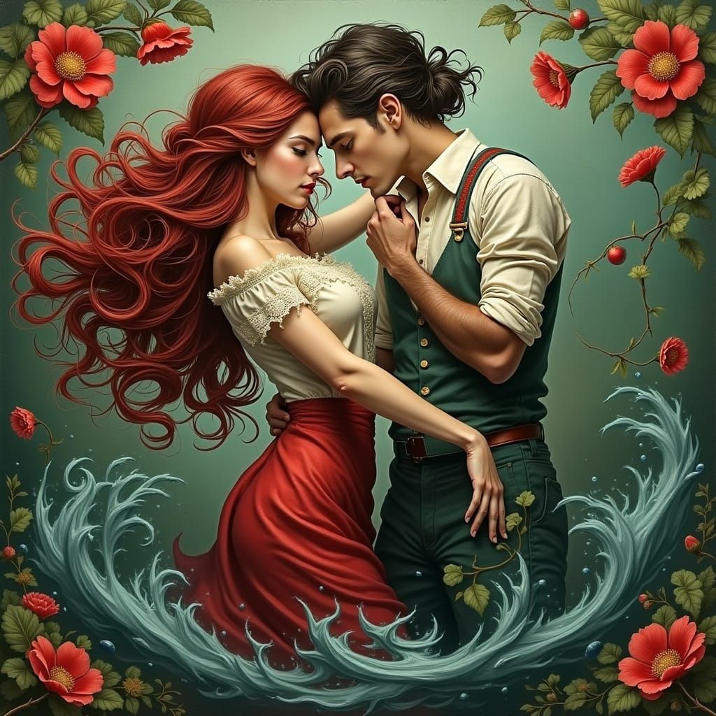 Abstract Twisting Forms in Shades of Red