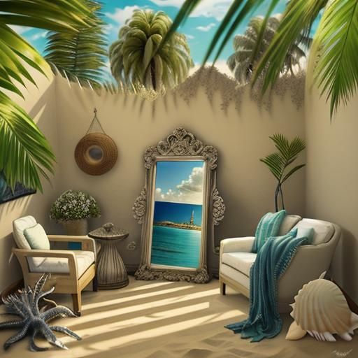 Dreamlike Oceanic Scene in Ethereal Light