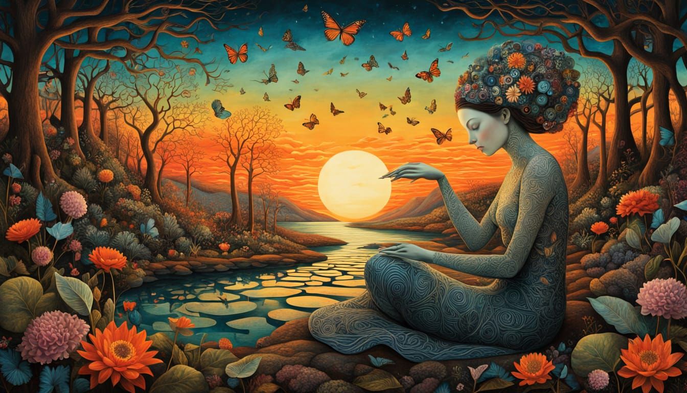 Surreal Shaman Creates Whimsical Sculpture from Shattered Mi...