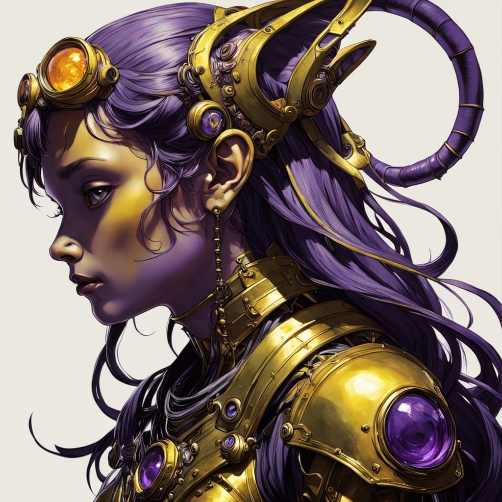 Chrome Astronaut Garfield: Hyperrealistic Dark Fantasy Art