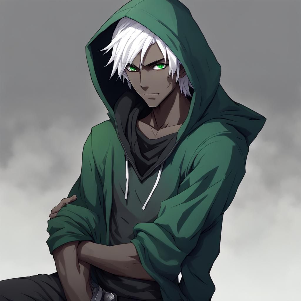 Dark Elf Warrior in Anime Style