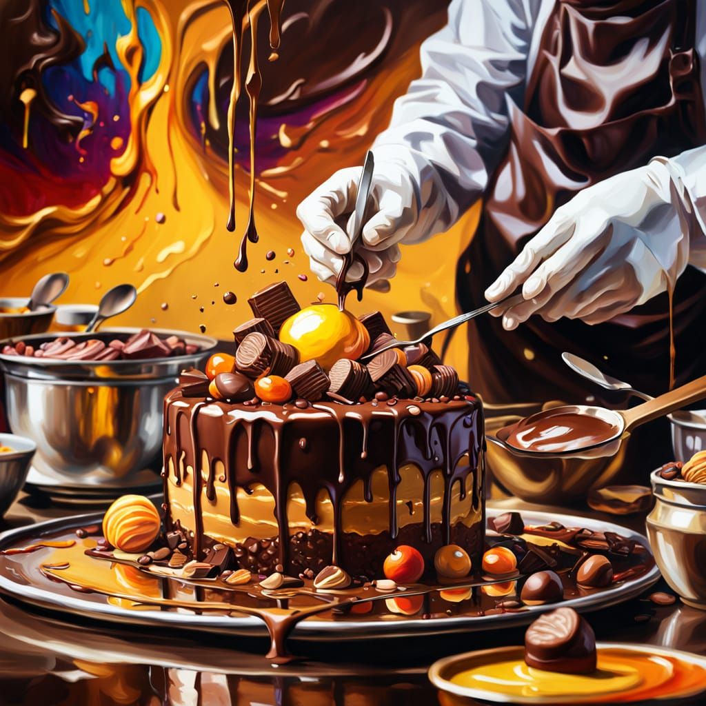 Chocolatier Creates Chocolate Masterpieces in Oil Painting S...