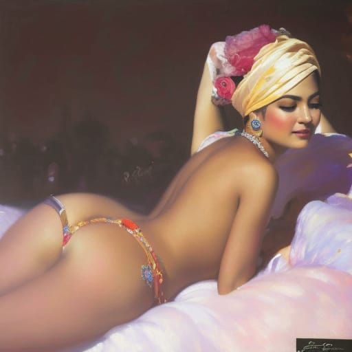 Woman Radiant with Joy at Burning Man Festival