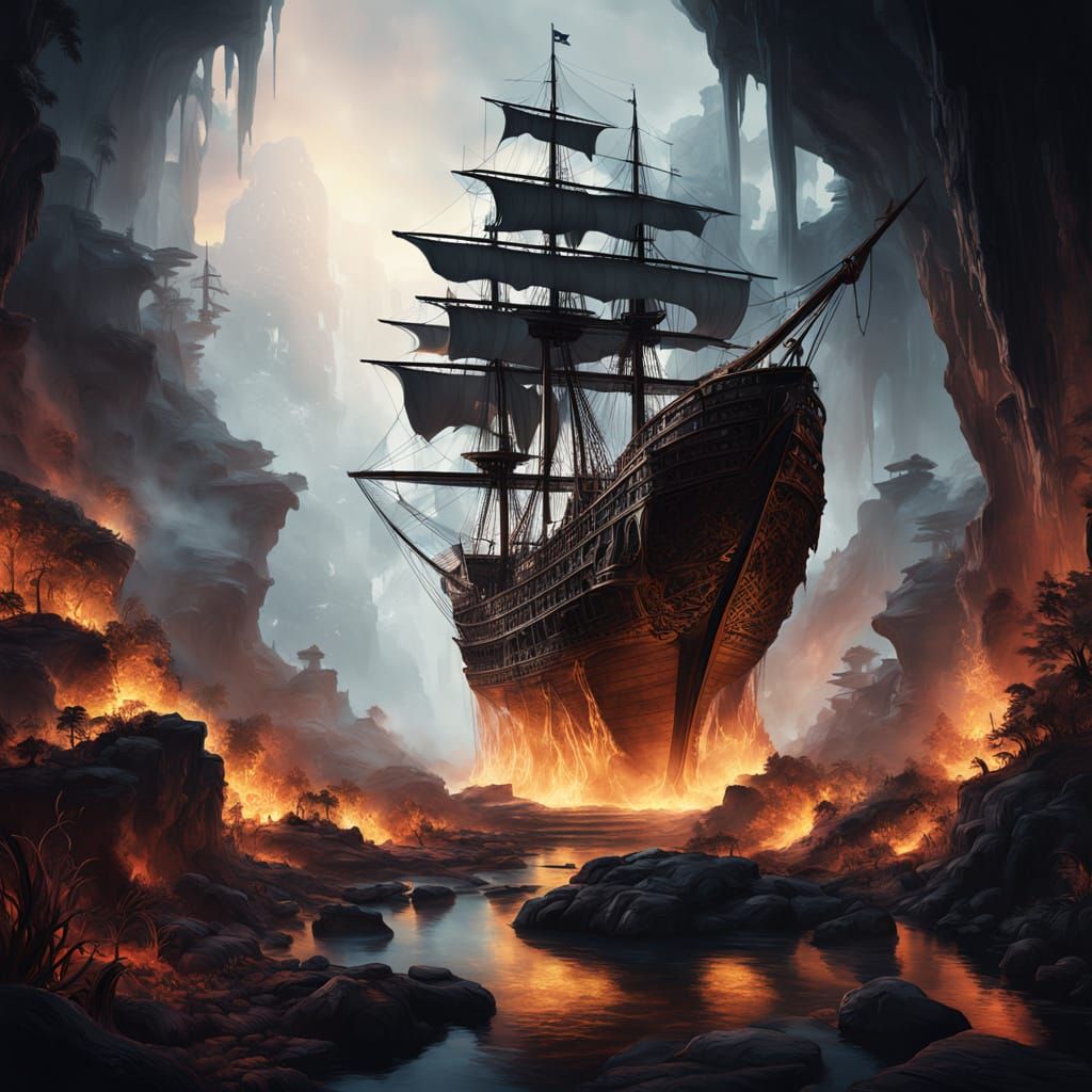 Surreal Golden Light Illuminates a Fantasy World Risen from ...