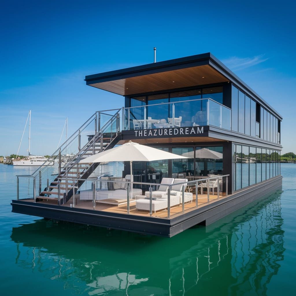 Luxury Houseboat in Azure Waters