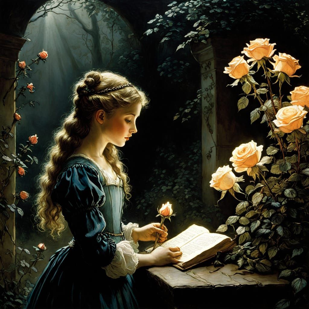 Ethereal Roses in Mysterious Chiaroscuro