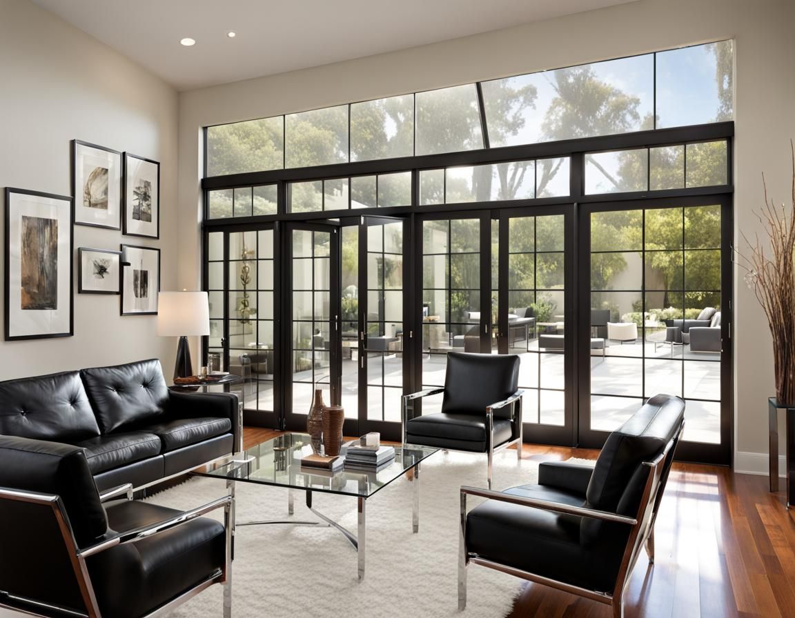 Modern Study with Light Filled Ambiance