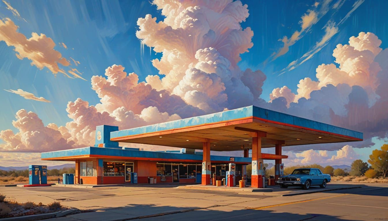 Marvelous gas station