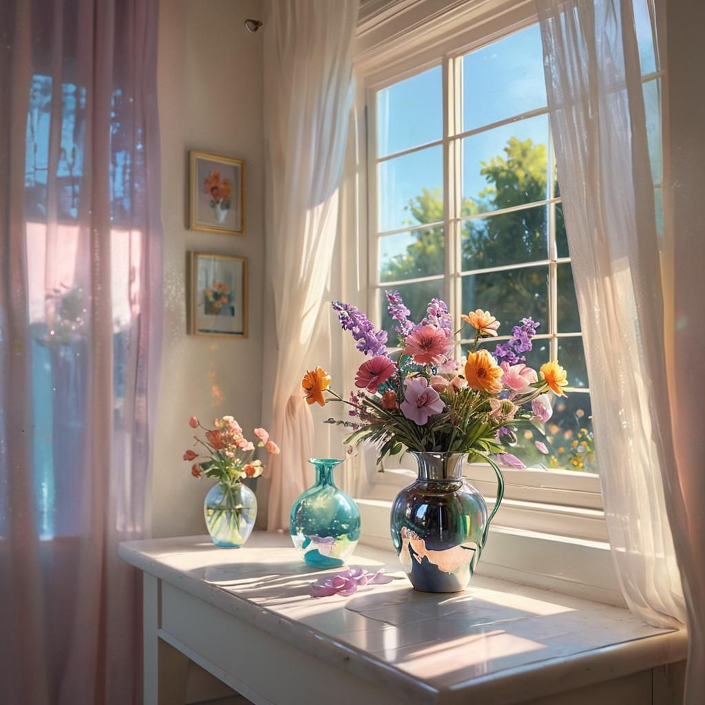 Dreamy Enchanted Bathroom Scene in Whimsical Style