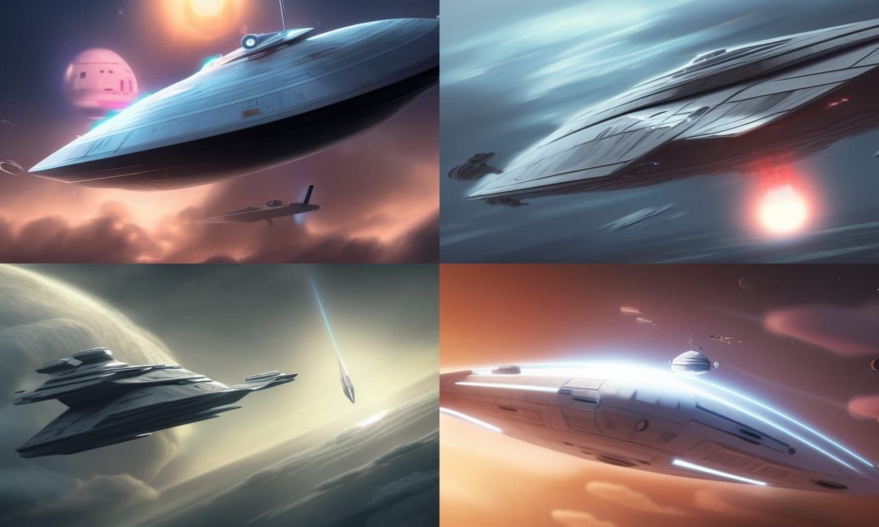 Dazzling Star Wars Inspired Sci-Fi Spacecraft Embarks into C...