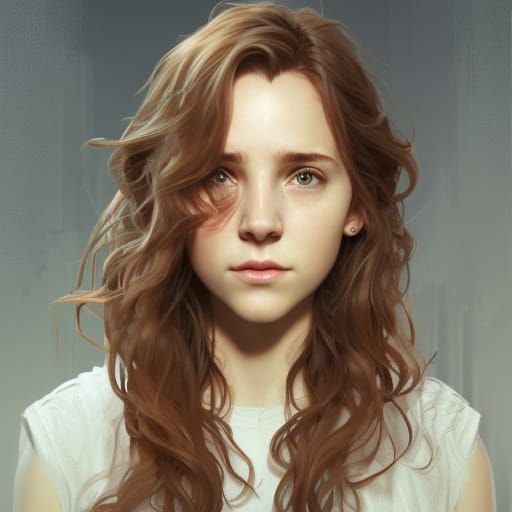 Dynamic Portrait of a Young Woman in Triadic Colors