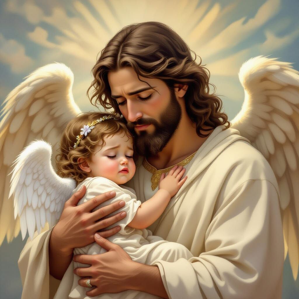 God Comforting Angel Child