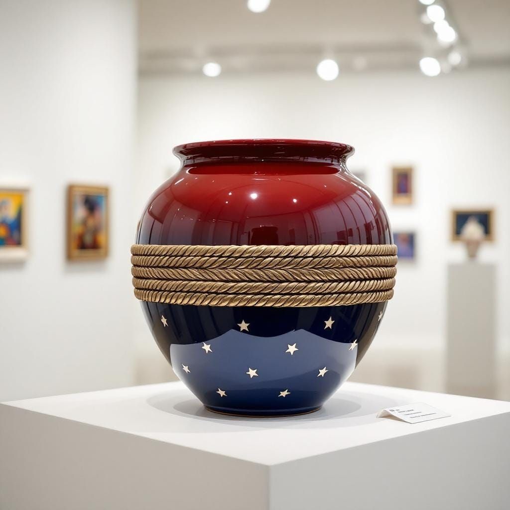 Wonder Woman Inspired Ceramic Art in Gallery