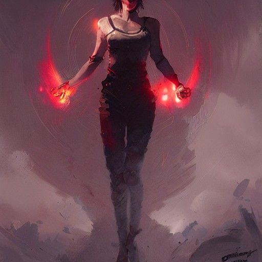 Dark Fantasy Landscape with Ominous Clouds