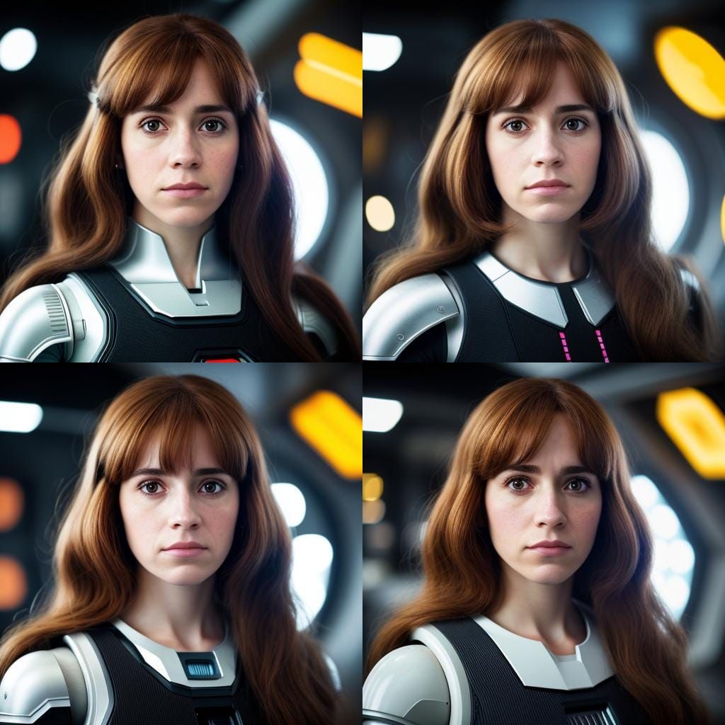 Futuristic Female Robot in Retro Sci-Fi Style