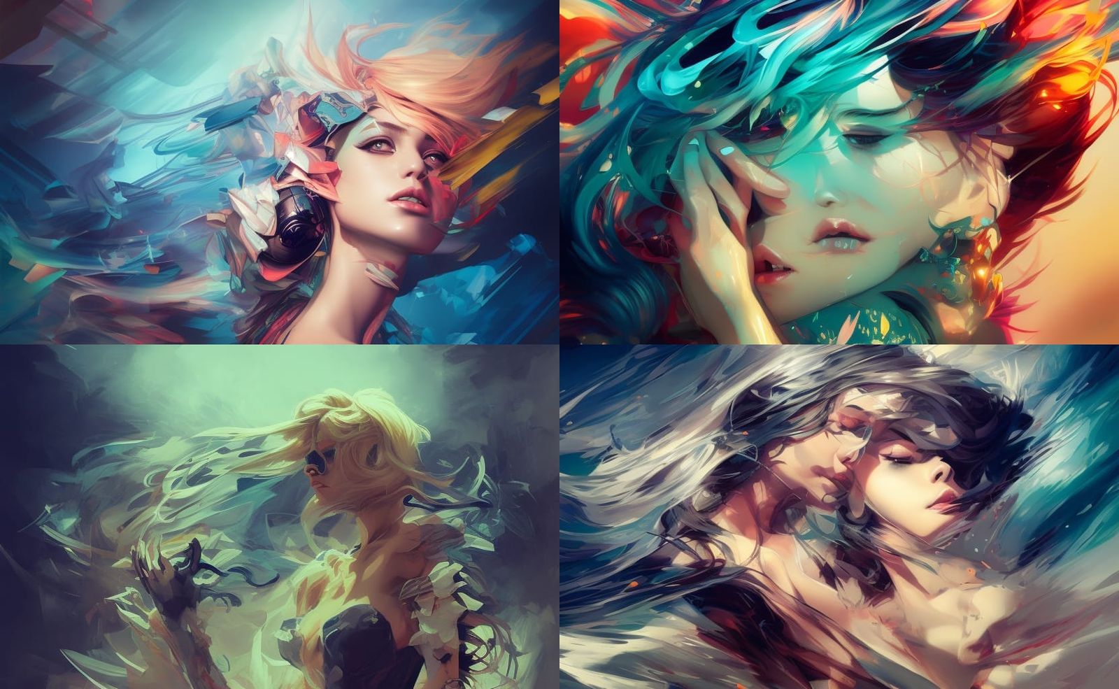 Elegant Harajuku Fashion Illustration