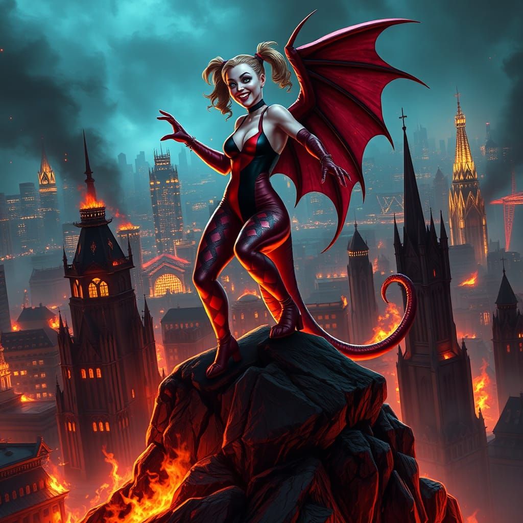 Dragon Harley Quinn Reigns Over Gotham