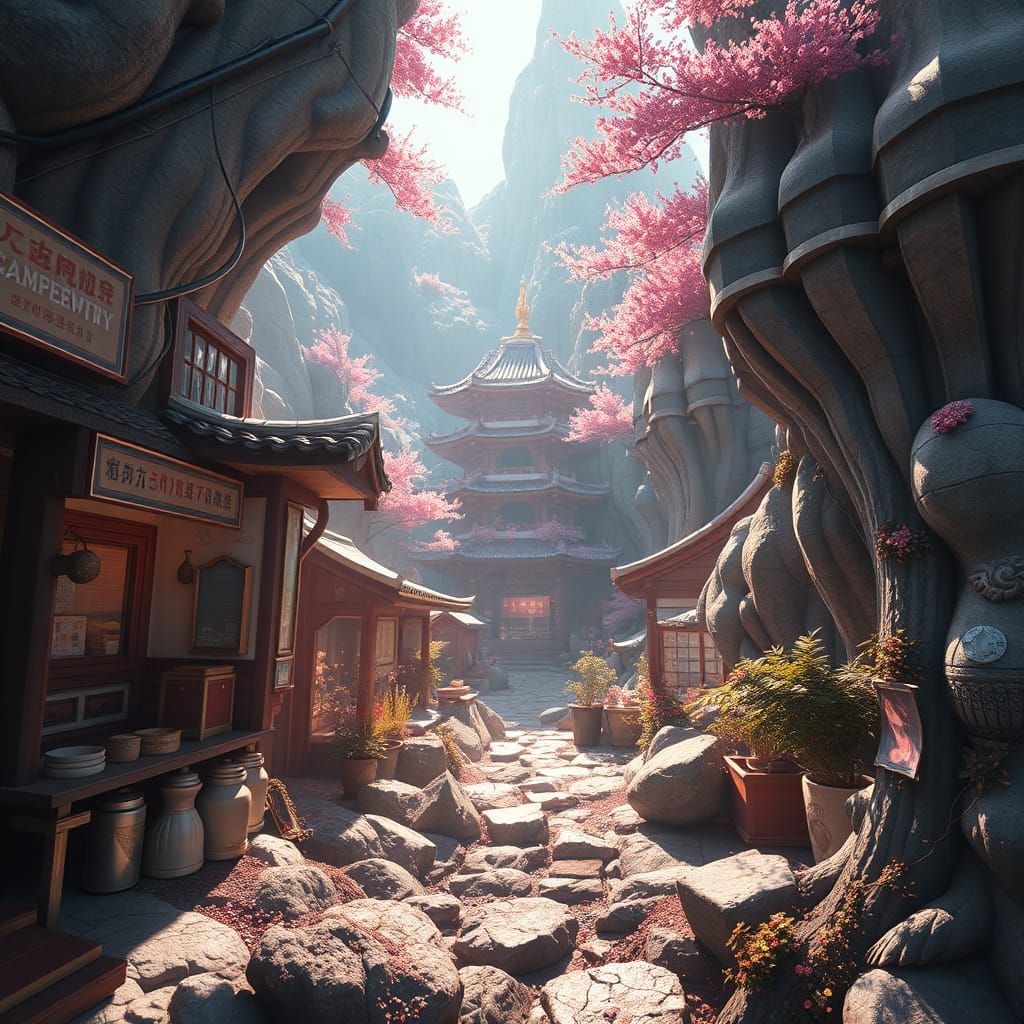 Detailed 3D Anime Art Inspired by WLOP