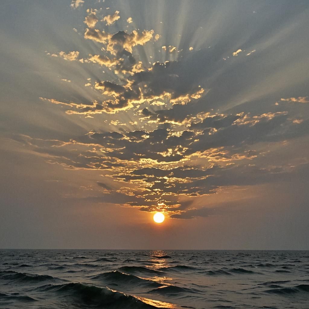 Ethereal Sunrise Brings Hope in a World of Contrasts