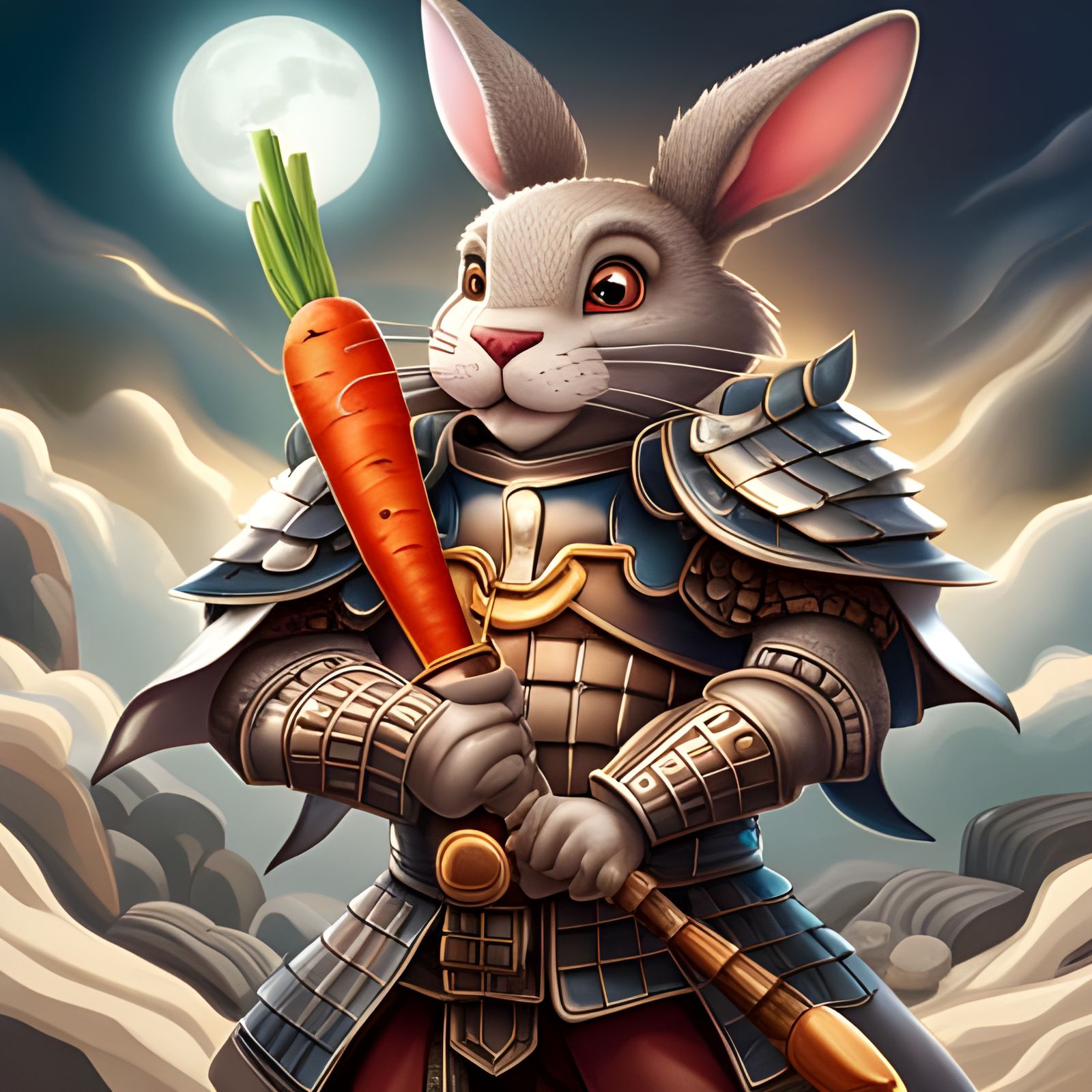 Usagi San with his Carrot Katana