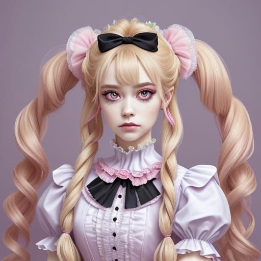 Girly Sissy Woman Serves Tea to Demon King in Frilly Setting