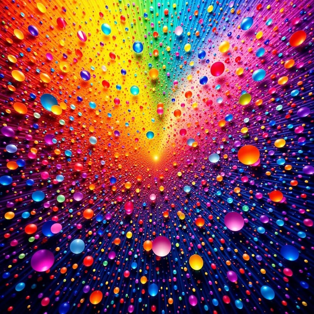 Vibrant Confetti Explosion in Digital Art Style