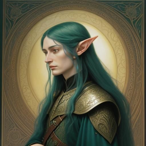 Elvish Gentleman in Velvet and Leather Finery