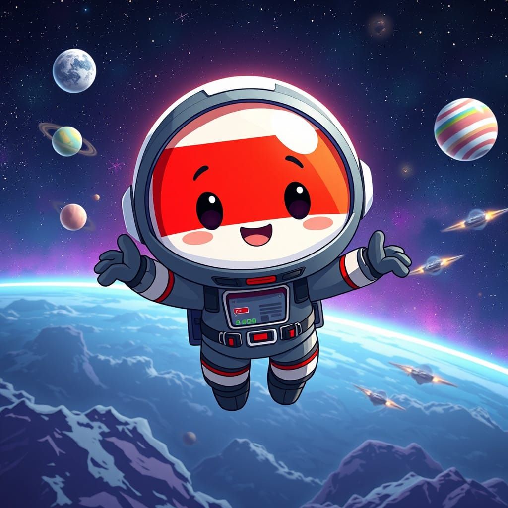 Polandball Blasts Off into a Futuristic Galaxy