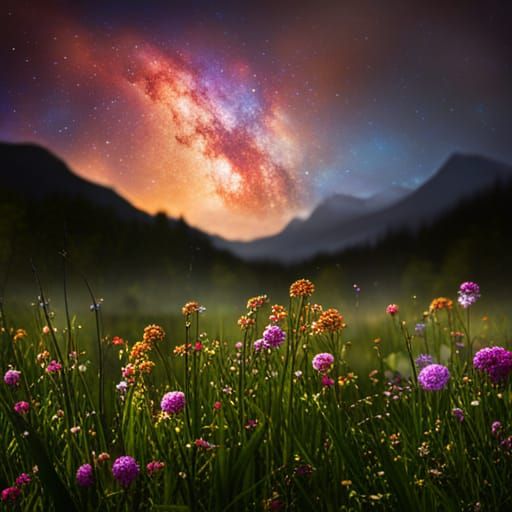 Celestial Valley under Starry Skies in Professional Photogra...