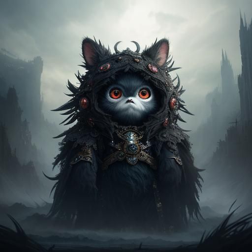 Majestic Fluffy Creature in Epic Cinematic Landscape