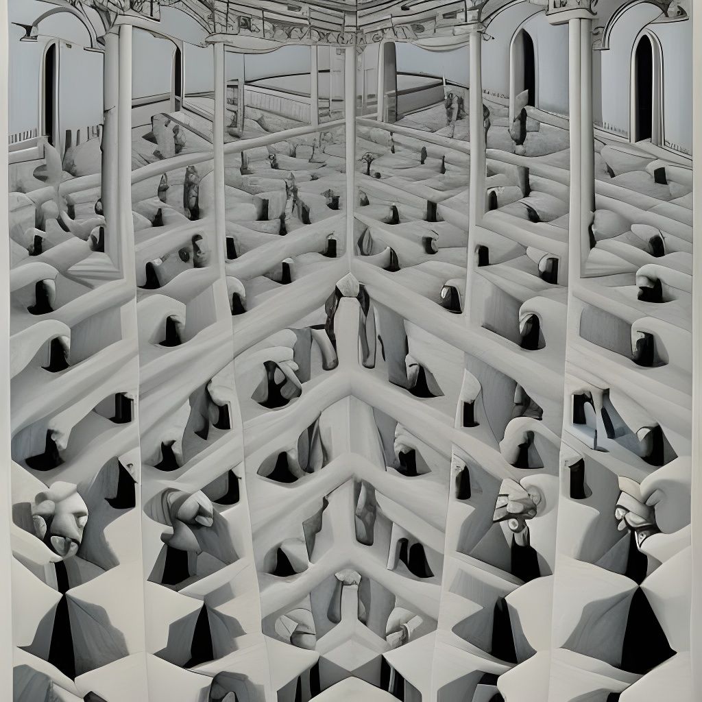 Infinity Hall of Mirrors in Liminal Space