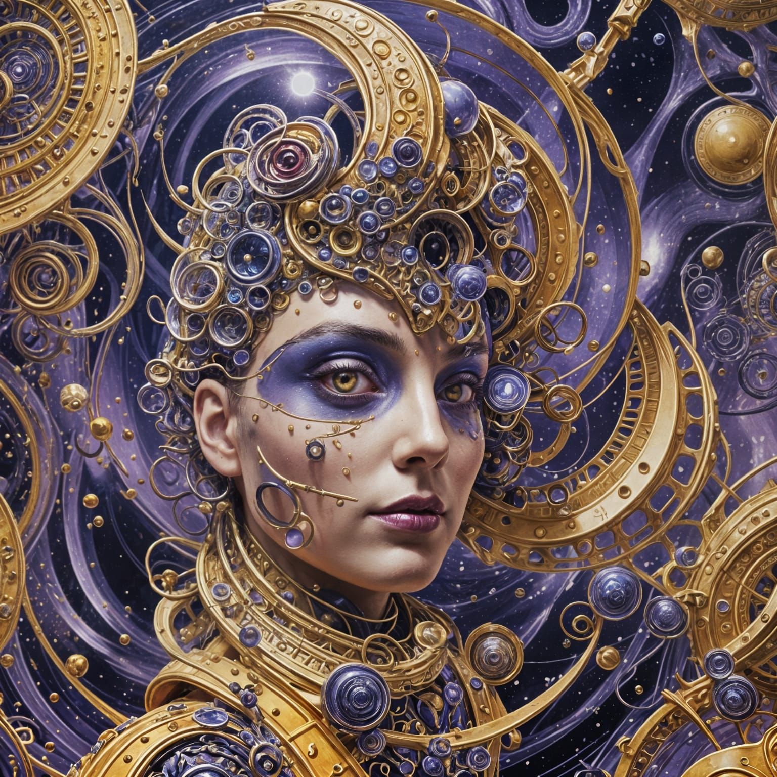 Hyperrealistic Portrait in Vibrant, Intricately Detailed Sty...