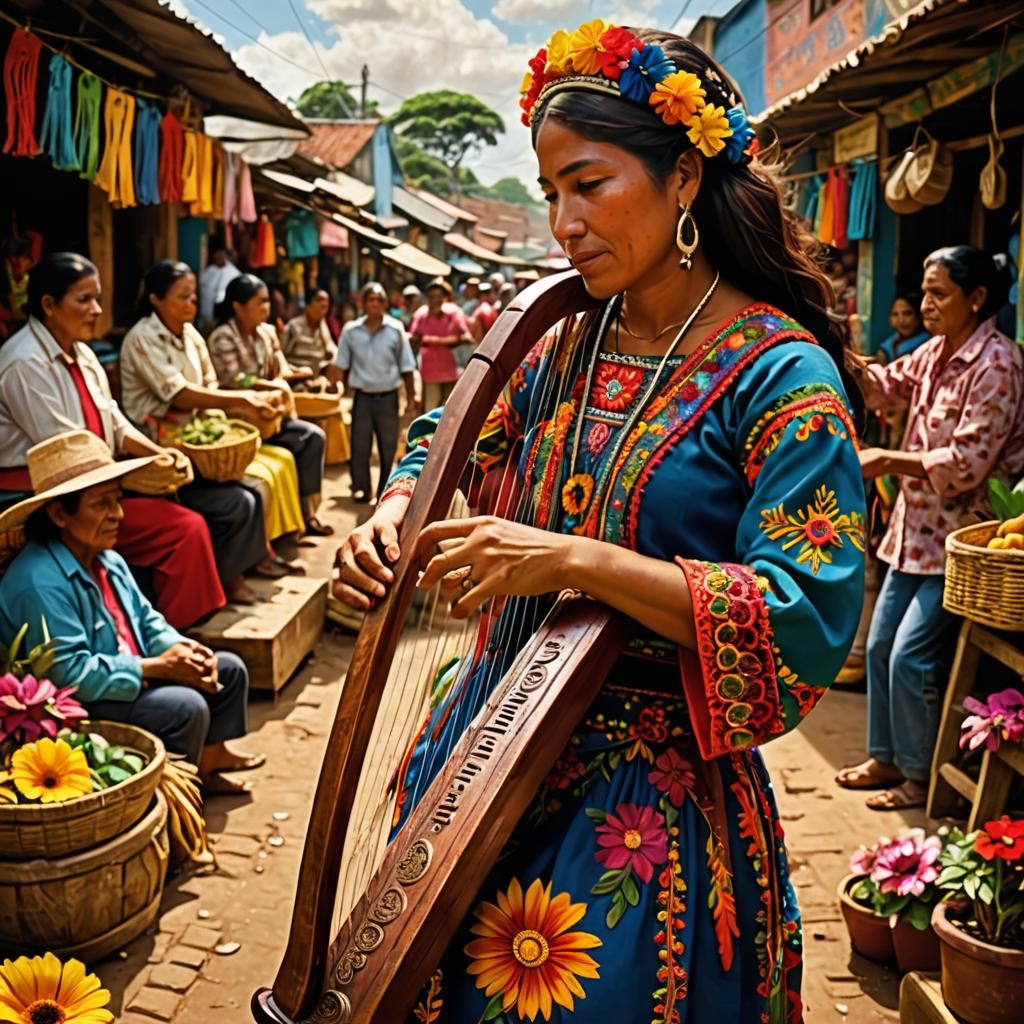 Paraguayan Folk Art in Vibrant Color