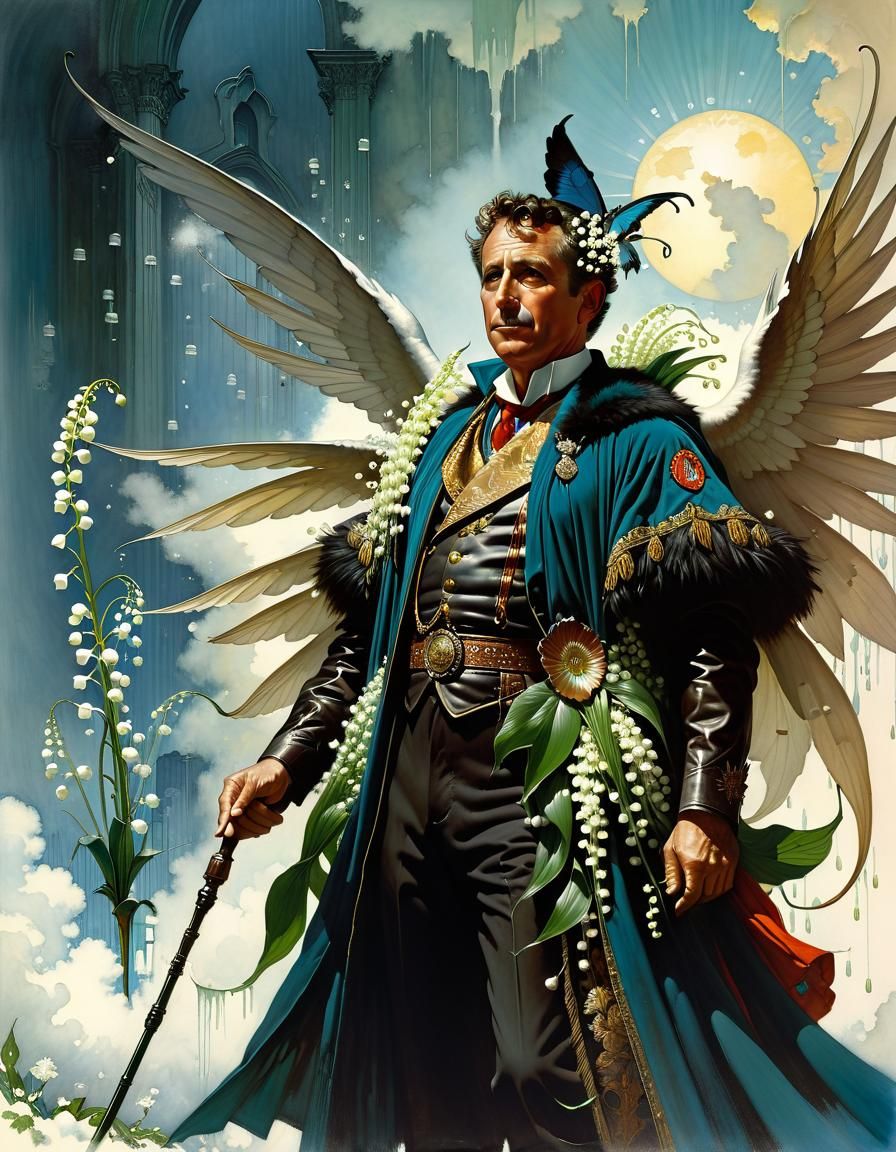 Surreal Fantasy Scene in Vibrant Watercolor