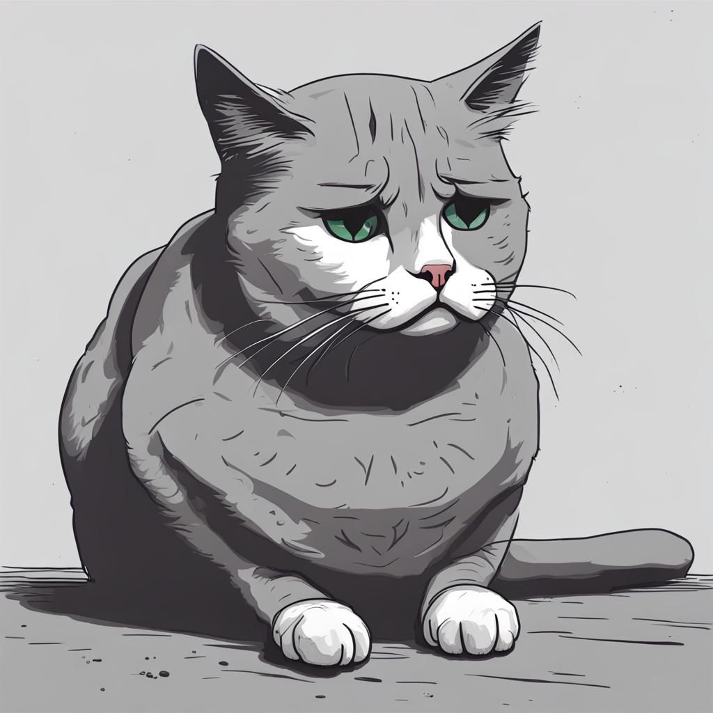 A Lonely Feline's Despair