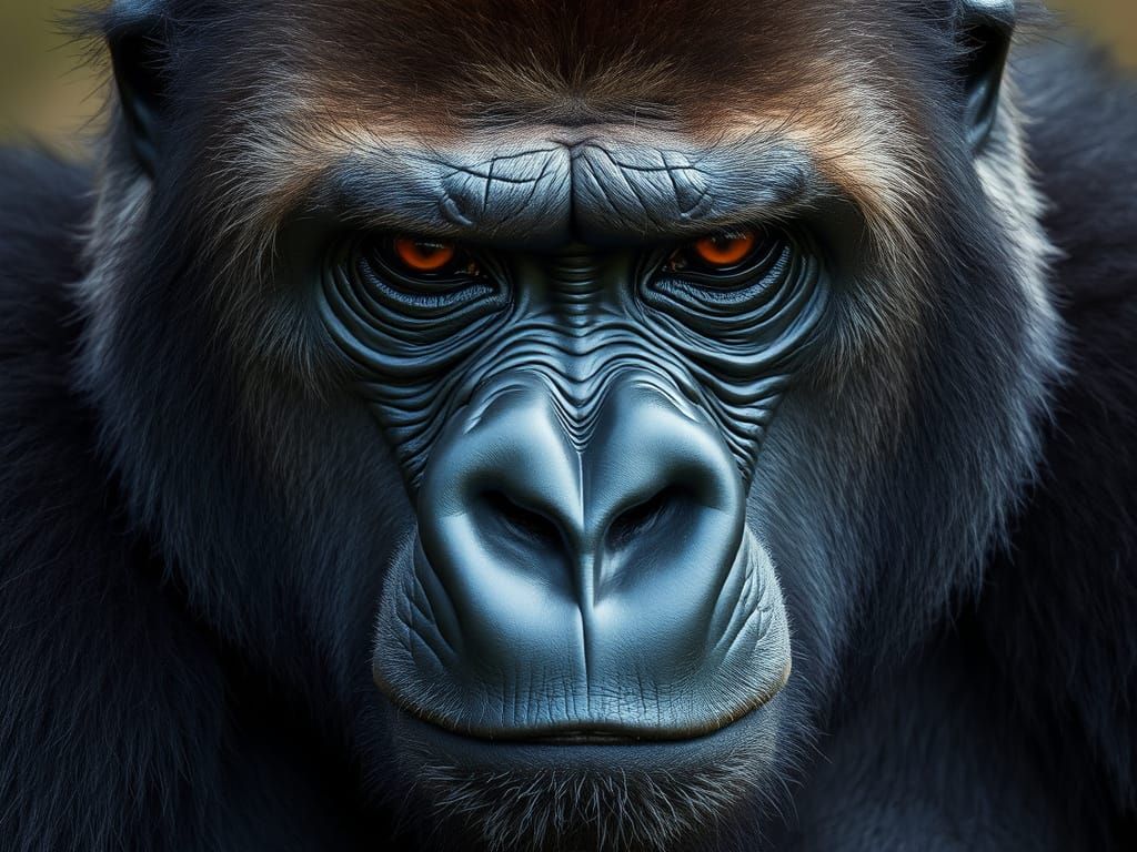 portrait of a silverback gorilla